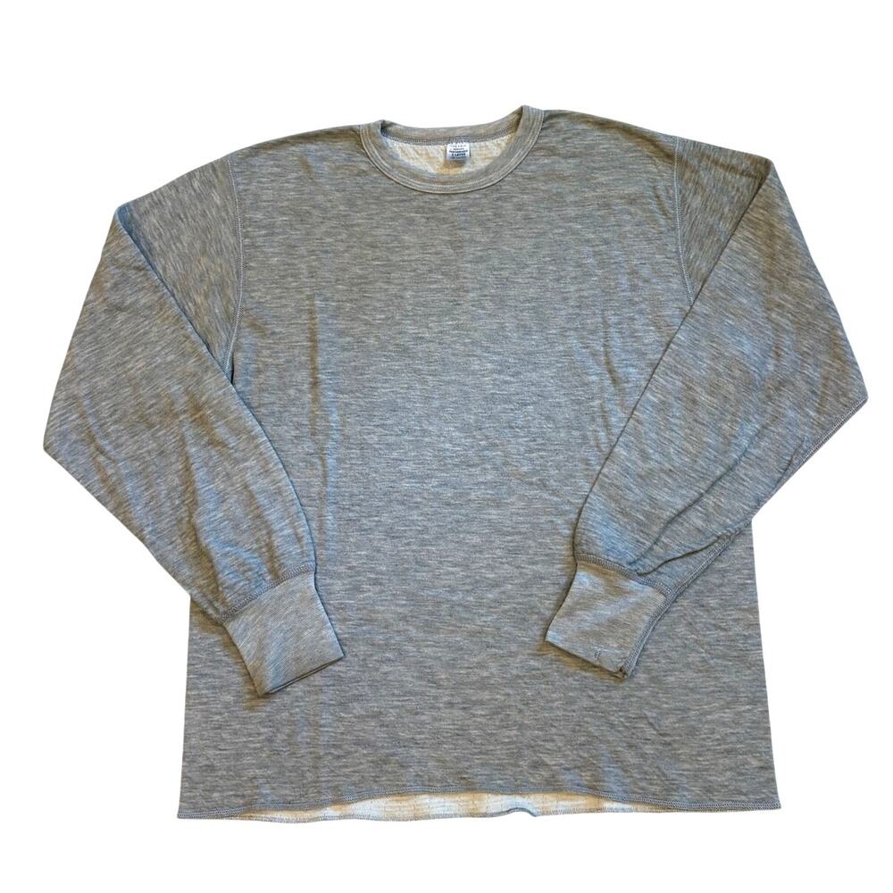 J.E. Morgan 2 Layer Thermal Shirt Mens Sz Large Gray Performance Outdoor *READ*